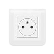 LEGRAND - Prise de courant Surface Mosaic blanc avec plaque - vignette