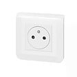 LEGRAND - Prise de courant Surface Mosaic blanc avec plaque - vignette