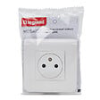 LEGRAND - Prise de courant Surface Mosaic blanc avec plaque - vignette