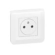 LEGRAND - Prise de courant Surface Mosaic blanc avec plaque - vignette