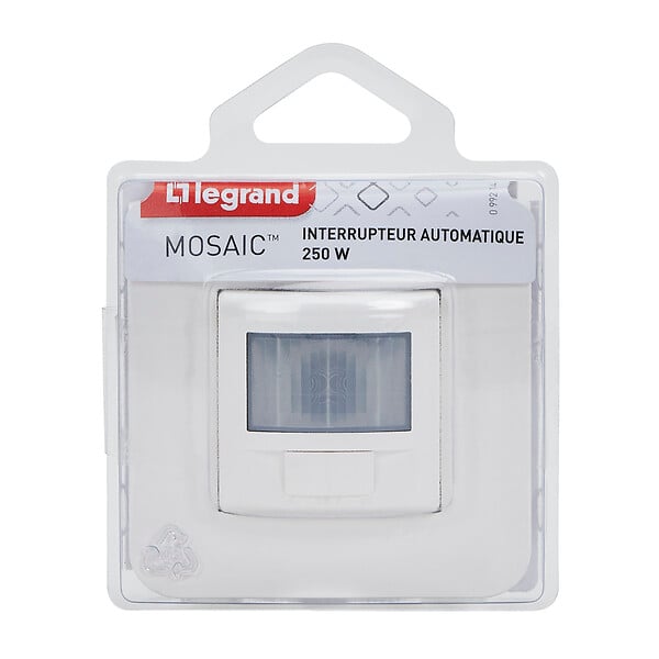 LEGRAND - Détecteur de présence Mosaic - Blanc - Encastré 120° - large