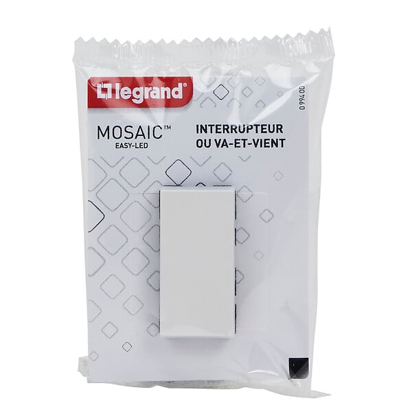 LEGRAND - Interrupteur ou va-et-vient Mosaic Easy-Led Blanc 10A - large