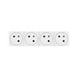 LEGRAND - Quadruple prise de courant Mosaic Link - Blanc - 8 modules - vignette