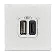 LEGRAND - Double chargeur USB Mosaic 2 modules - Blanc - 3A - vignette