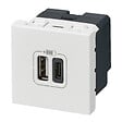 LEGRAND - Double chargeur USB Mosaic 2 modules - Blanc - 3A - vignette