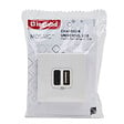 LEGRAND - Double chargeur USB Mosaic 2 modules - Blanc - 3A - vignette