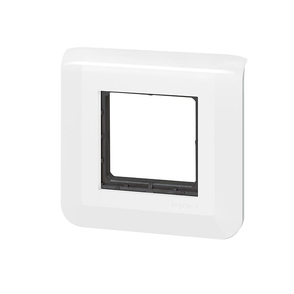 LEGRAND - Plaque Mosaic avec support à vis pour 2 modules - blanc - large