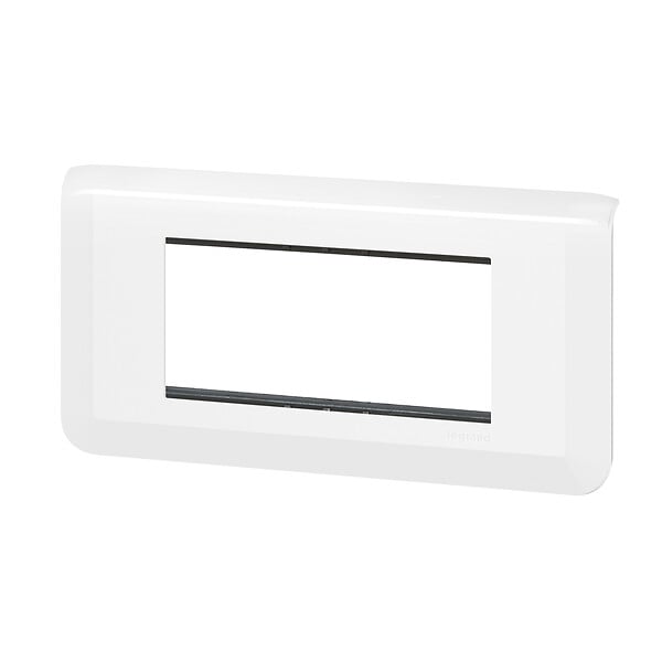 LEGRAND - Plaque Mosaic 4 modules - Blanche - Support à vis - large