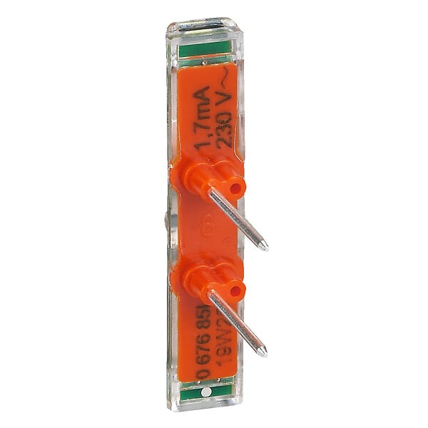 LEGRAND - Voyant témoin Mosaic Easy-Led 230V avec repère orange - large