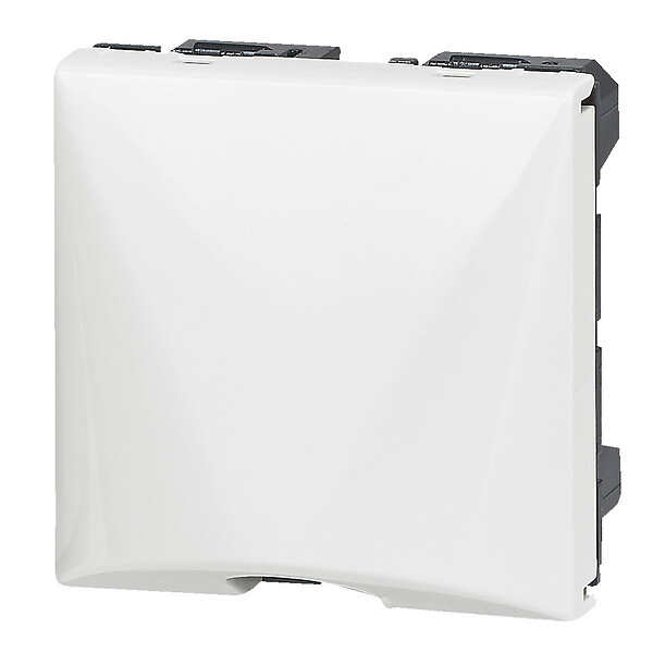 LEGRAND - Sortie de câble Mosaic 2 modules - Blanc - avec serre-câble - large