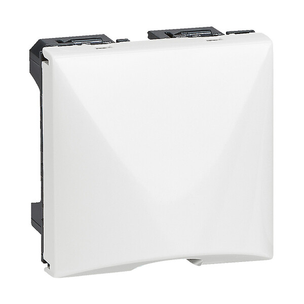 LEGRAND - Sortie de câble Mosaic 2 modules - Blanc - avec serre-câble - large