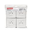 LEGRAND - Lot de 4 prises de courant Surface Mosaic blanc complet avec plaque - vignette