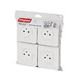 LEGRAND - Lot de 4 prises de courant Surface Mosaic blanc complet avec plaque - vignette