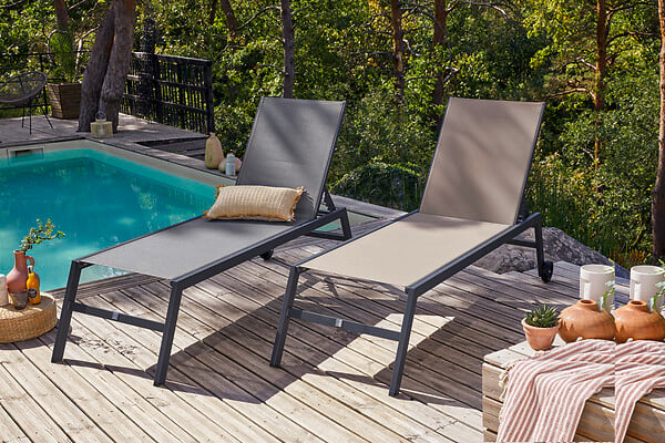MODE DE VIE - Bain de soleil Hawaï - Aluminium - Taupe - large