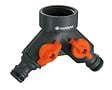 GARDENA - Sélecteur 2 circuits - 2 sorties - Compatible robinet 20/27 - vignette
