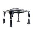 MODE DE VIE - Tonnelle de jardin autoportée Martika - Aluminium - Gris - l3xL3.6m - vignette