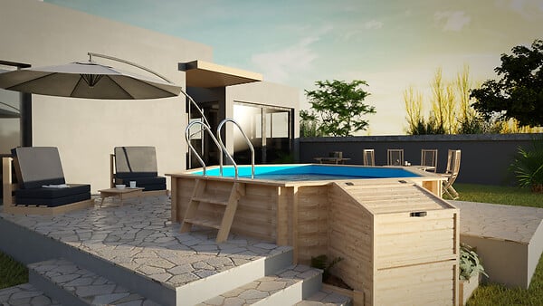 GRE - Piscine Mangue - Bois - Ronde - D4xH1,19m - large