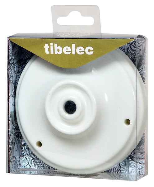 TIBELEC - Pavillon céramique diamètre 105mm blanc - large