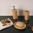 MSV - Porte-savon bambou - Gobi - Naturel - 14,5cm - vignette
