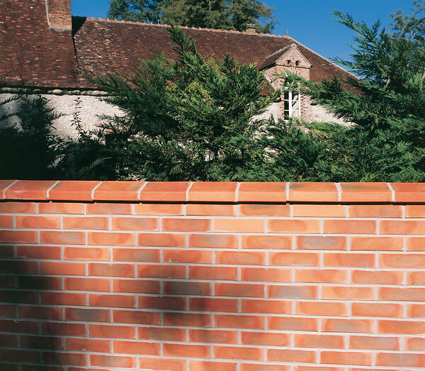MODULO - Briquette de parement rouge cendré en terre cuite intérieur-extérieur - large