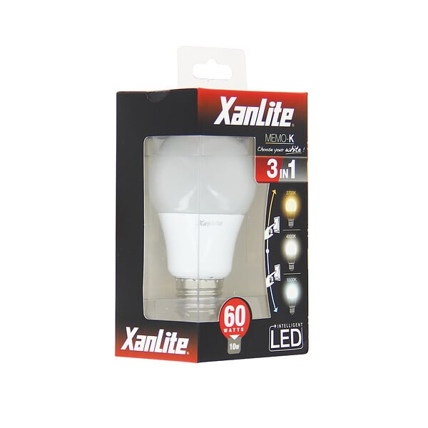 XANLITE - Ampoule LED A60 E27 - 10W variable 2700-6500K - 806lm - large