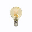 XANLITE - Ampoule LED vintage sphérique à filament IP45, culot E14, 3,8W, équivalent 30W, lumière très chaude, 1800K, angle 320°, verre ambré - vignette