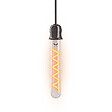 XANLITE - Ampoule LED filament tube décorative, culot E27, 4W, équivalent 20W, lumière très chaude, 1800K, angle 320°, verre transparent, filament spiralé - vignette
