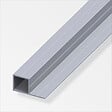 ALFER - Tube carré 1 côté pour M8 11.5x21.5mm aluminium brut 1m - vignette