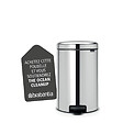 BRABANTIA - Poubelle de cuisine à pédale NewIcon - Ronde - Brilliant Steel - 20L - vignette