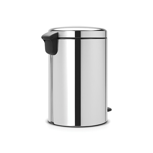 BRABANTIA - Poubelle de cuisine à pédale NewIcon - Ronde - Brilliant Steel - 20L - large