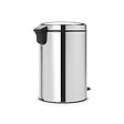BRABANTIA - Poubelle de cuisine à pédale NewIcon - Ronde - Brilliant Steel - 20L - vignette