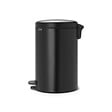 BRABANTIA - Poubelle à pédale Newicon - Ronde - Noir - Mat - 20L - vignette