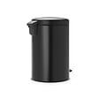 BRABANTIA - Poubelle à pédale Newicon - Ronde - Noir - Mat - 20L - vignette