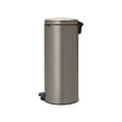 BRABANTIA - Poubelle à pédale Newicon - Ronde - Platinium - 30L - vignette
