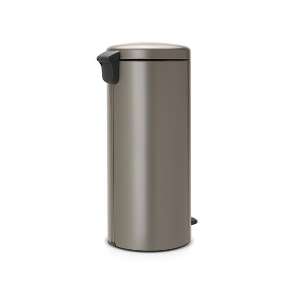 BRABANTIA - Poubelle à pédale Newicon - Ronde - Platinium - 30L - large