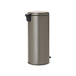 BRABANTIA - Poubelle à pédale Newicon - Ronde - Platinium - 30L - vignette