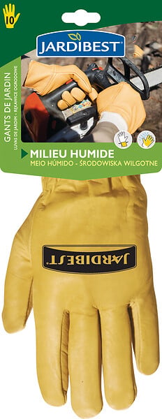 JARDIBEST - Gants de jardin pour milieux humides - Cuir - T10 - large