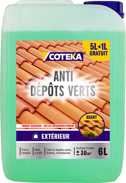 COTEKA - Anti-dépôts verts bidon 5+1l - large