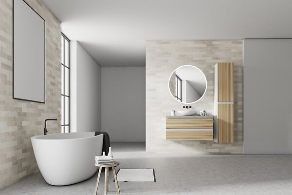 MP GLASS - Miroir led renzo d.120 cm - large