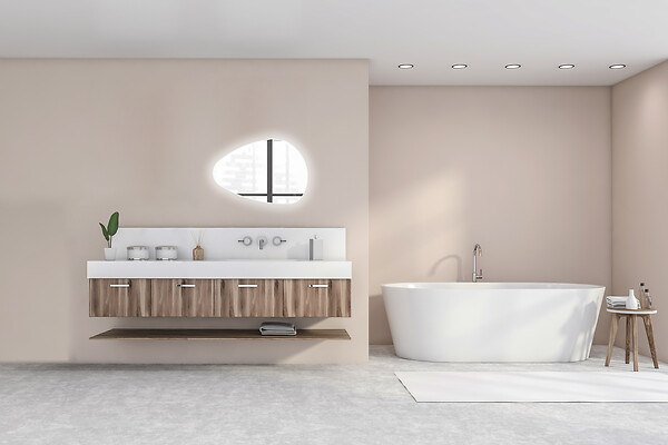 MP GLASS - Miroir led stone 55x80 cm - large