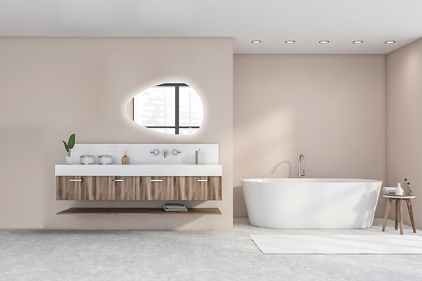 MP GLASS - Miroir led stone 80x120 cm - large