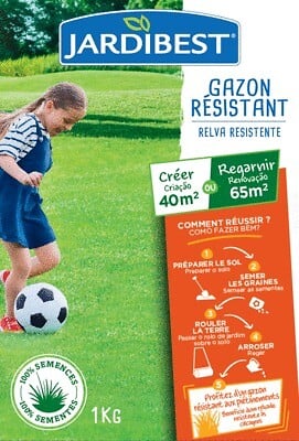 JARDIBEST - Gazon ultra résistant - 1kg - large