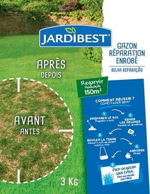 JARDIBEST - Gazon réparation enrobé - 3kg - large