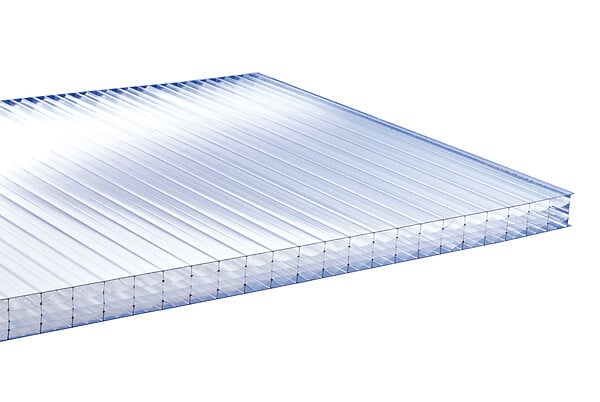 CARBOGLASS - Plaque en polycarbonate alveolaire clair - 400x98cm epaisseur 32mm - large