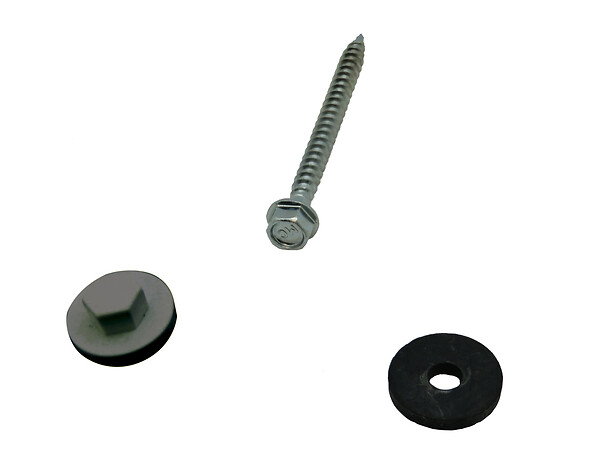 PROFILES - Kit de 50 fixations pour profil vissable 16mm gris - large