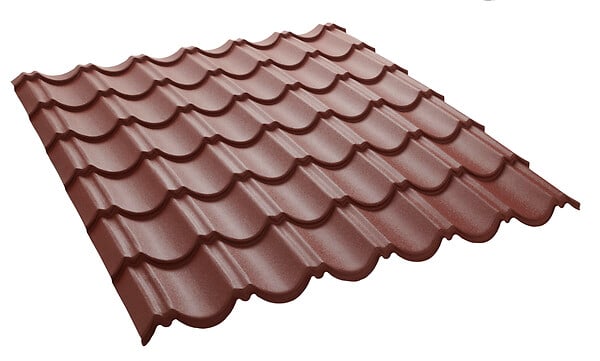 QUICKTILE - Panneau tuiles acier laqué - Brun rouge - 1030x950mm - large