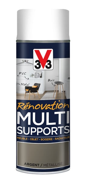 V33 PEINTURE - Bombe de peinture multi-supports Renov Argent 400ml - large