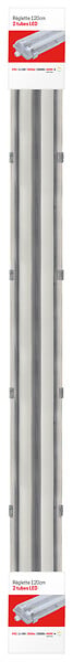 GEFOM - Réglette tube LED étanche IP65 - 120cm - 2x18W - large
