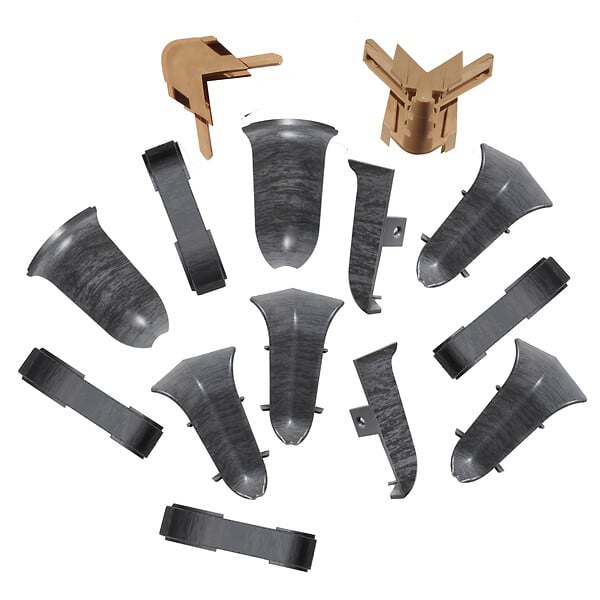 SPTD - Kit de finition pour plinthe ardoise foncé - large