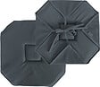 C MA DECO - Galette de chaise avec rabats - Gris foncé - 40x40x2cm - vignette